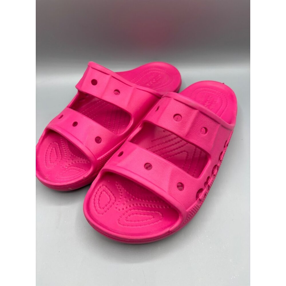 Crocs Slide Sandals‎ Womens Size 11 Pink Comfort Slip On
